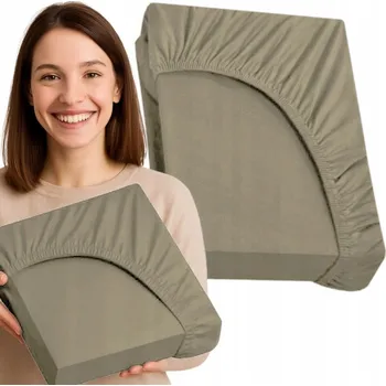 Prostěradlo PROSTĚRADLO S GUMOU LUXURY BAVLNĚNÝ SATÉN 90X200cm BÉŽOVÁ