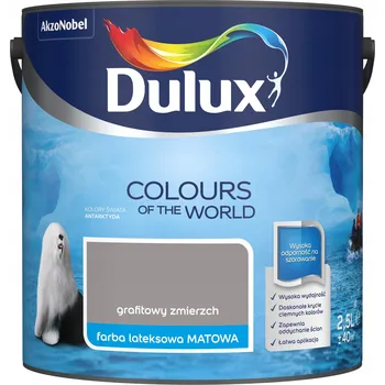 barva na zeď Dulux Latexová Barva na zeď 2,5 l, grafitově šedá matná