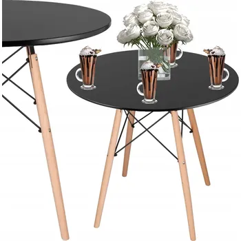 Jídelní stůl Stůl kulatý Springos 80 x 80 x 75,5 cm černý