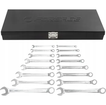 Klíč SADA OČKO-PLOCHÝCH KLÍČŮ 16 KUSŮ V KAZETĚ CHROM-VANADIUM (CRV)