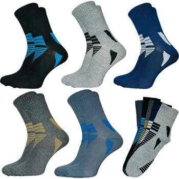 Pánské ponožky 5X PÁNSKÉ PONOŽKY ponožky bavlněné pracovní sportovní barevné