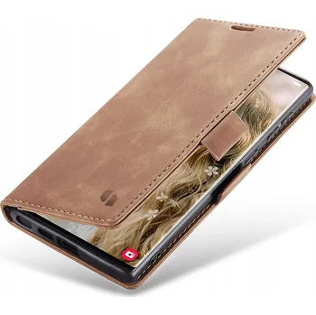 Pouzdro na mobilní telefon Pouzdro s klopou Spacecase pro Samsung Galaxy S23 Ultra Wallet hnědé