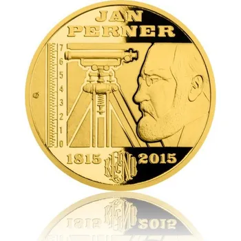 Česká mincovna 2015 - Zlatá medaile Jan Perner - číslováno - Au 1/2 Oz 15.56 g