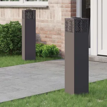 Venkovní osvětlení Solární LED Cestovní Světlo 2 pcs Černá Studeně válcovaná ocel