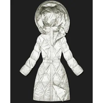 Dámská bunda Prošívaný kabát pro přechodné období v barvě ecru s kapucí Goodlookin (Y3-9215-12) odstíny béžové XXL (44)