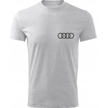 Pánské tričko Pánské Tričko D156P KOČIČÍ SRDCE KOČIČKA světle šedé vel S