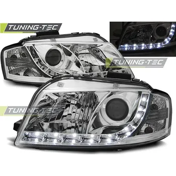 Osvětlení automobilu Tuning-Tec Přední čirá Audi A3 (2003 - 2008) - chromované