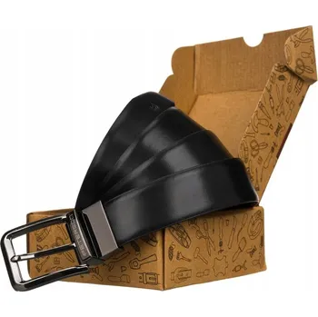 Opasek Oboustranný kožený pánský opasek s otočnou sponou - Peterson (95)