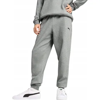 Pánské tepláky Puma bavlněné šedé s vyšitým logem 68261403 # M