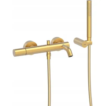 Vodovodní baterie Nástěnná vanová a sprchová baterie Tres Study Exclusive zlatá