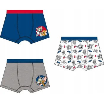 Pánské spodní prádlo Dětské boxerky Tom a Jerry Zábavné 3 kusy/balení 7 - 8 let / 122 - 128 cm