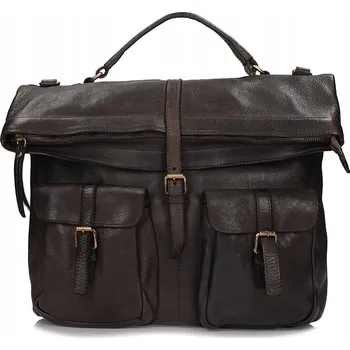 Batoh Dámský Kožený Městský Velký Elegantní Kabelka Hnědý F140