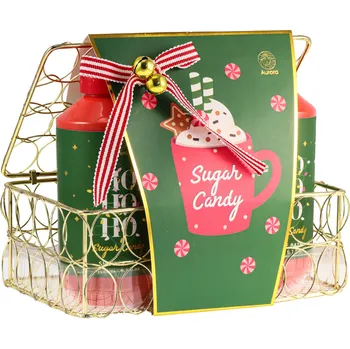 Kosmetická sada Vánoční dárková sada 4 kusy v kovovém košíku AURORA