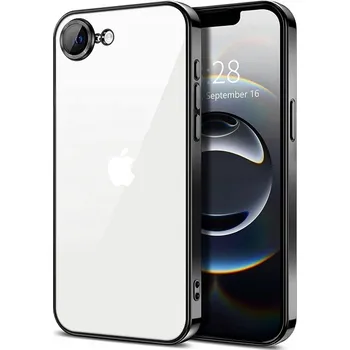 Pouzdro na mobilní telefon POUZDRO SILIKONOVÉ OBAL LUXURY CASE ČERNÉ PRO IPHONE 16E + SKLO DÁREK!