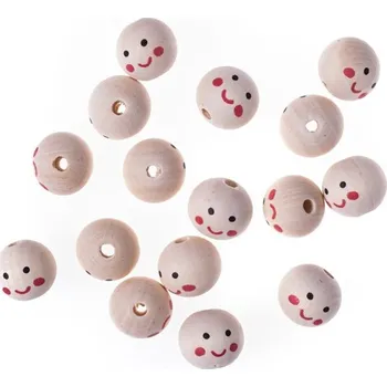 Šperk Dřevěné korálky s ploškami 20mm / 16 ks