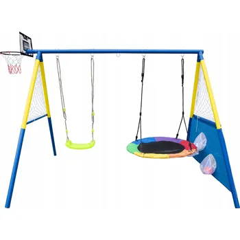 Dětská houpačka Zahradní houpačka Jumi 4v1 Hnízdo čápa 277x180cm Koš 200kg