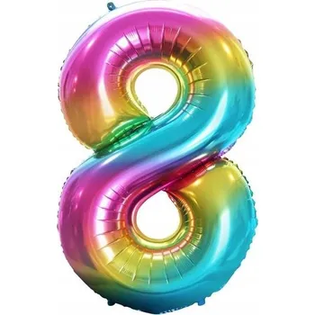 Balónek Fóliový balónek Godan číslice 8, 85 cm, vícebarevný