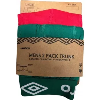 Pánské spodní prádlo BOXERKY UMBRO ČERVENÉ A ZELENÉ VELIKOST M