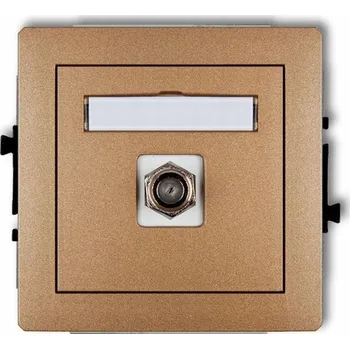 Elektrická zásuvka Anténní zásuvka nástěnná Karlik zlatá