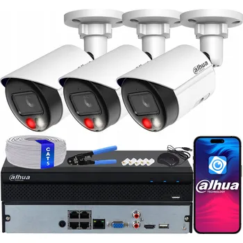 IP kamera Monitorovací sada 3x IPC-HFW2649S-S-IL 6Mp DAHUA WizSense IR30m Dual Light