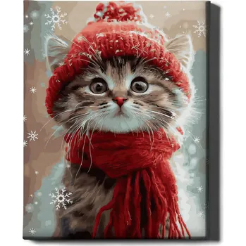 MALOVÁNÍ PODLE ČÍSEL Kočka Obrázky k Malování podle čísel s Rámem Pro děti