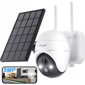 IP kamera Bezdrátová venkovní WiFi kamera 5MP ieGeek ZS-GX4S bílá se solárním panelem