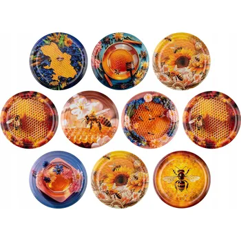 Víčko na zavařovací sklenici 10 x ŠROUBOVACÍ VÍČKO 82 mm VÍČKO NA ZAVAŘOVACÍ SKLENICI 6 závěsných ŠROUBOVACÍ VÍČKA NA SKLENICE NA MED