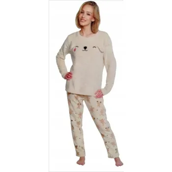 Dámské pyžamo CLEVE Měkké teplé dámské PYŽAMO MEDVÍDCI dlouhé kalhoty s dlouhým rukávem vel S