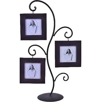 Rám na obraz Fotorámeček se stojánkem na 3 fotky 8x8 cm, pr. 13 x 51 cm (DOPRODEJ)|Ego Dekor