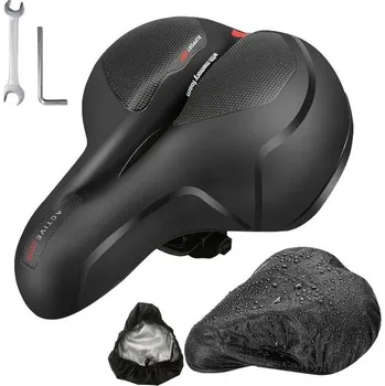 Sedlo na kolo Raxfekro s pružinou, pohodlné pěnové sedlo na kolo, tlumící nárazy, ergonomické