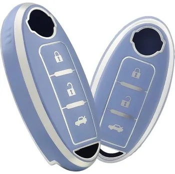 OFFCURVE Pouzdro na klíče od auta, ochranný kryt klíče s 3/4 tlačítky, vhodné pro Nissan Qashqai