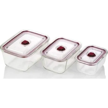 Jídlonosič Skleněné nádoby na potraviny Jata HREC4204, objem 500, 800 a 1500 ml, na pevné i tekuté potraviny,