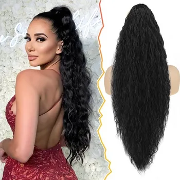 Paruka Dámská paruka BARSDAR vlnitá černá 76cm