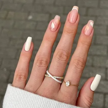 JUSTOTRY 24 ks stříbrných třpytivých nehtů