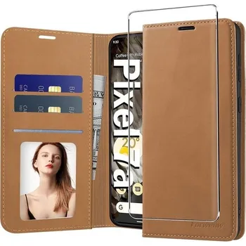 Pouzdro na mobilní telefon Pouzdro Neivi pro Google Pixel 7A - Prémiové magnetické kožené pouzdro s překlápěcím krytem, slotem