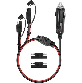 GPS Rozbočovací kabel zapalovače cigaret RIIEYOCA SAE, 12V 16AWG zástrčka zapalovače cigaret na 2