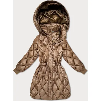 Hnědá široká dámská zimní oversize bunda Minority (M2-6518-305) odstíny hnědé S (36)