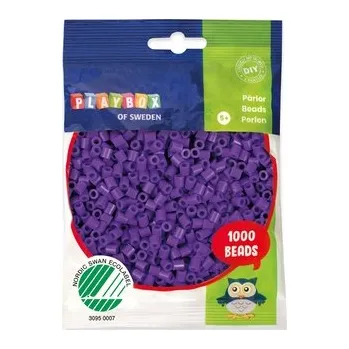 Dětské navlékací korálky Zažehlovací korálky, 1000ks - fialové