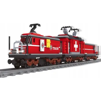 ostatní stavebnice Rappa Kompatibilní stavebnice vlaku na baterie s kolejemi 529 ks