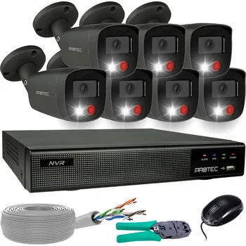 IP kamera Sada pro monitoring 7 kamer 4K 8Mpx grafitové IP POE detekce bez disku