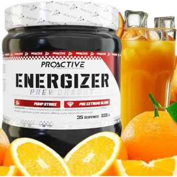 Anabolizér Předtréninkový stimulant AAKG beta alanin ProActive Energizer 225g Pomeranč (příchuť)