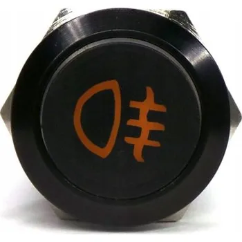 vypínač LED spínač mlhových světel 16mm černý