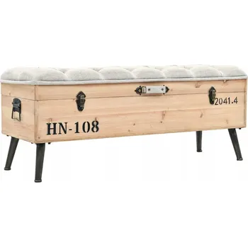 Lavice truhla vintage 110x40x50 cm, béžová