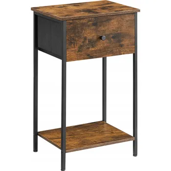 Noční stolek Noční stolek Songmics, rustikální dub, 1 šuplík, 38x28x60 cm