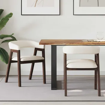 Jídelní židle 2 pcs Světle hnědá 54 x 57 x 73 cm