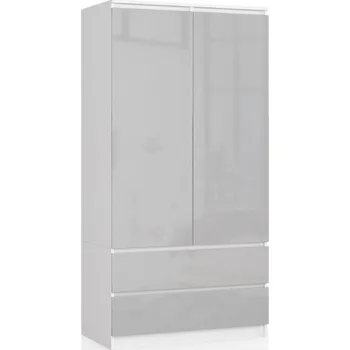 Šatní skříň Skříň Akord S90 2D 2SZ 90 x 180 x 51 cm bílá