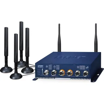 Stolní počítač Planet VCG-2406WP-NR mobilní brána, 4 GbE (2x PoE+), 5G, WiFi, GPS, M12, VPN router, IP50