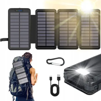Powerbanka POWERBANKI ŁONECZNĄ 26800MAH TURISTICKÁ SE SOLÁRNÍM PANELEM
