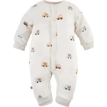 Kojenecký overall Eevi Overal bez nožiček Cars&Bears ecru - 86