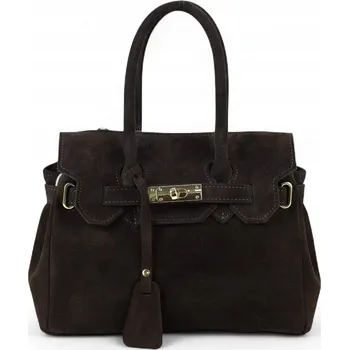 Kabelka MORANTI kabelka z pravé přírodní semišové kůže - bezbarvá